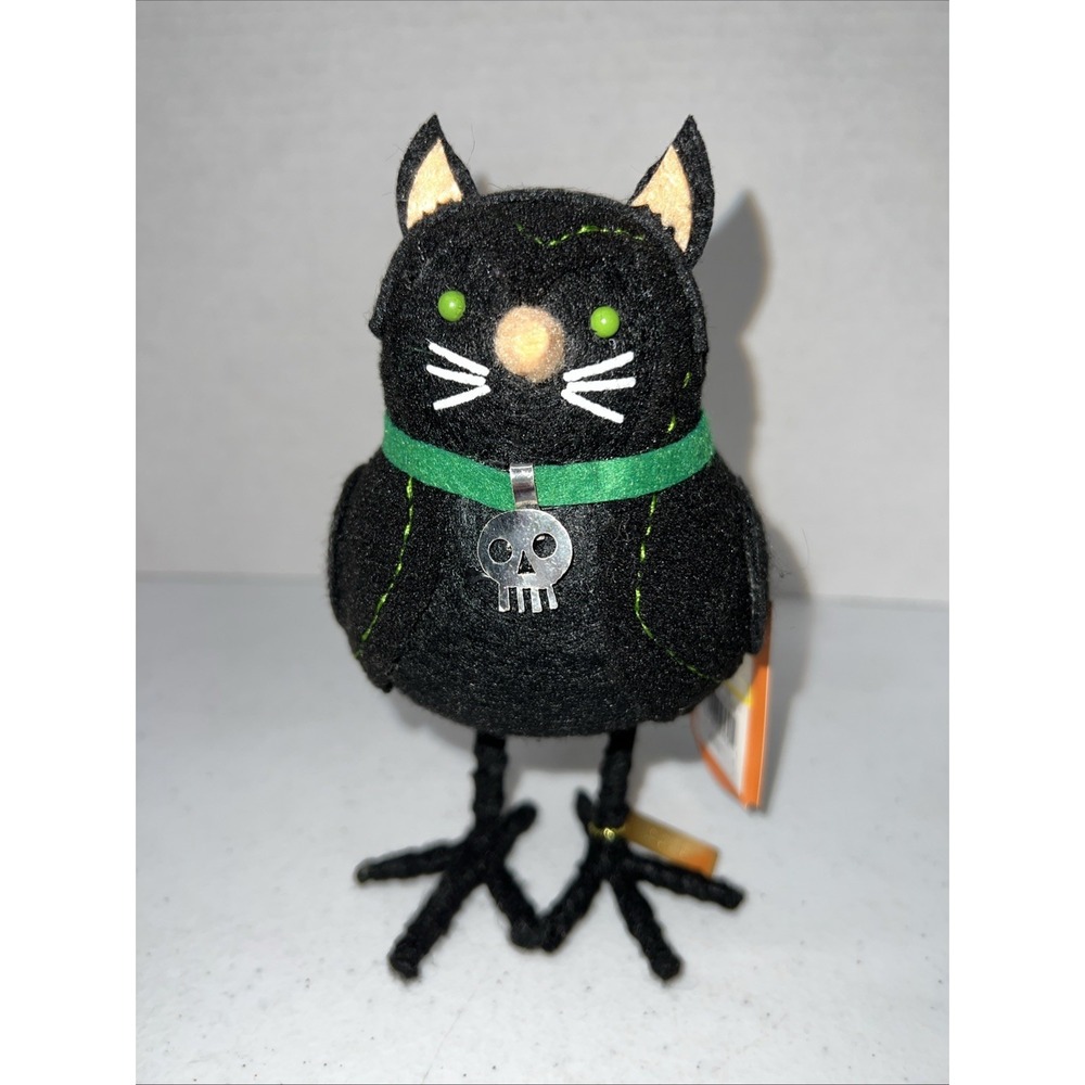 NWT 2025 Target Hyde & Eek! Featherly Friends Halloween Black Cat Bird Decor